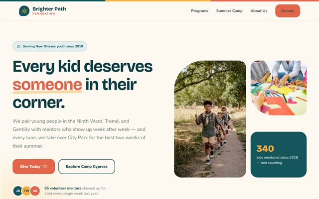 Brighter Path Foundation website preview